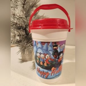 Disney World Parks Mickey Mouse "Happy Holidays" Christmas Popcorn Bucket